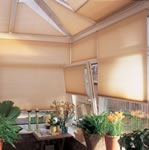 Conservatory blinds electric and manual